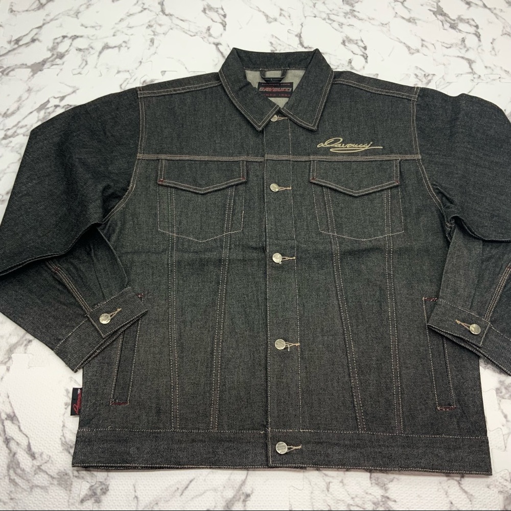 Men's Davoucci Black | Khaki Casual Denim Jacket